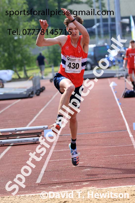 Mens Under-17s Triple Jump, 2024 North Eastern Track and Field Champs., Middlesbrough.  Photo: David T. Hewitson/Sports for All Pics